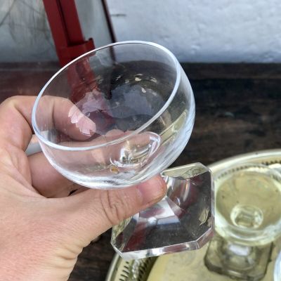 Бокал 50 мл с квадратным основанием хрусталь