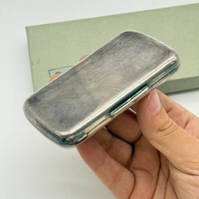 Портсигар 90х60х15 мм серебрение