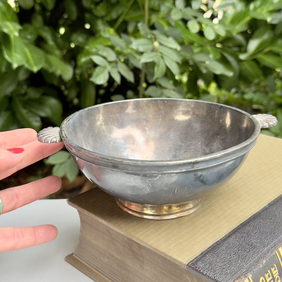 Чаша 20 см GHOCAT мельхиор патина