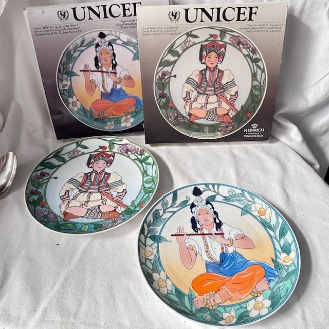 Тарелка Heinrich UNICEF Дети мира № 10 20 см фарфор Германия  