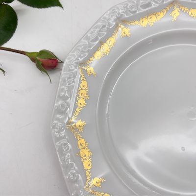 Тарелка Rosenthal Maria Classic Rose золотые цветы 20 см Германия 