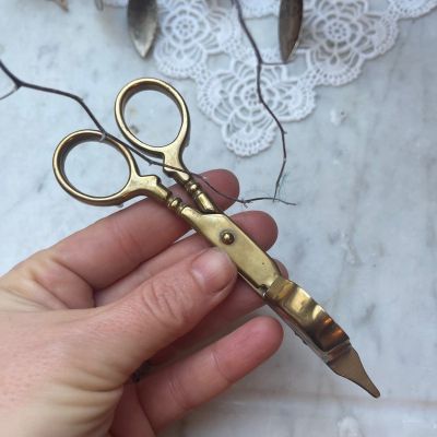 Ножницы гаситель для свечи 13 см латунь