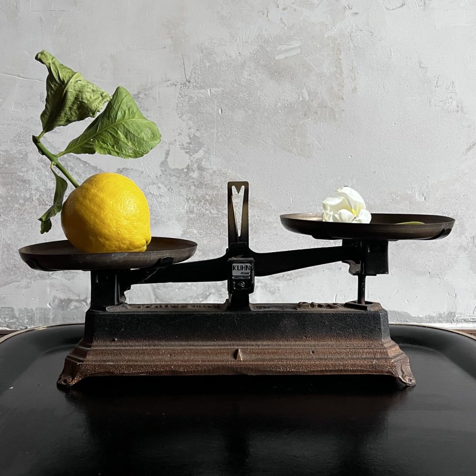 Весы старинные рыночные с двумя чашами 2 кг Jarville Франция