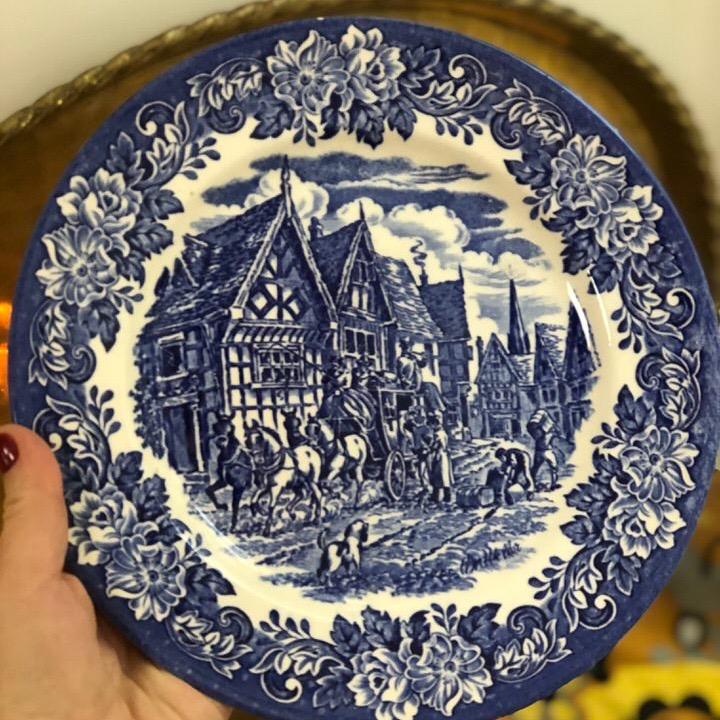 Тарелка 25 см Конный экипаж Англия