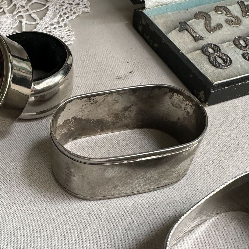 Кольцо для салфетки 5 см мельхиор патина