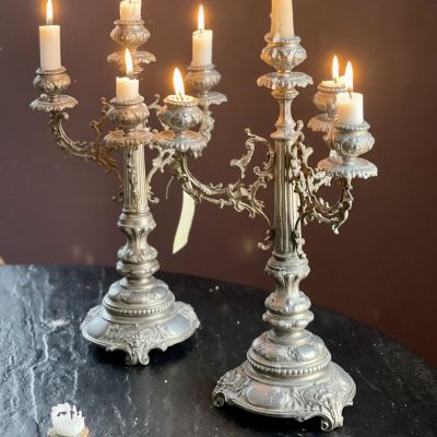 Подсвечник на 4 свечи 39 см пьютер