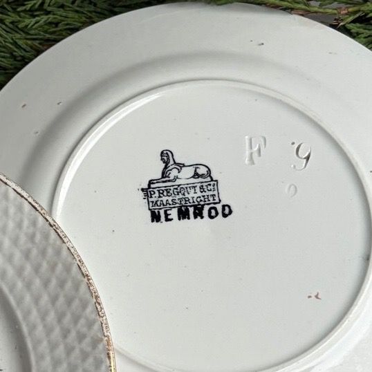 Тарелка говорящая P. Regout Maastricht 18 см Голландия 1878 г.