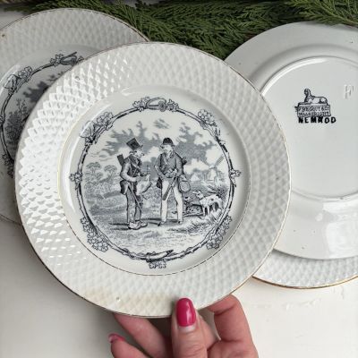 Тарелка говорящая P. Regout Maastricht 18 см Голландия 1878 г.