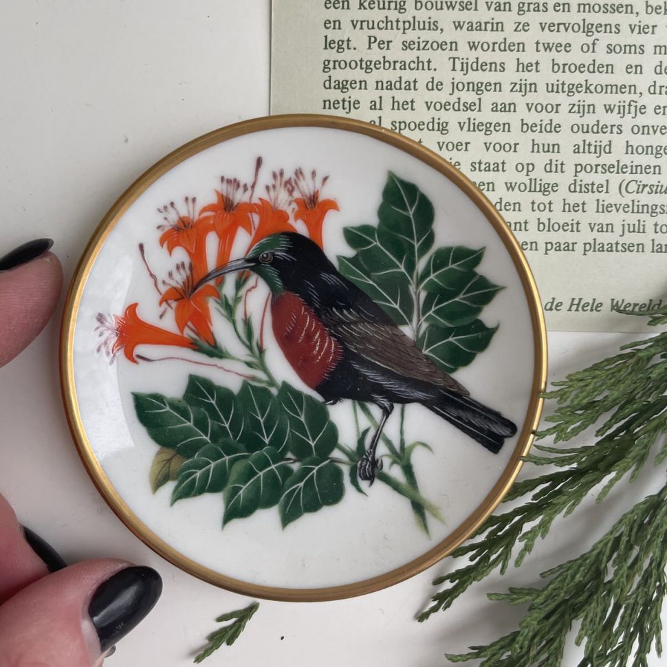 Тарелка 8 см Franklin Songbirds 1981 Sunbird