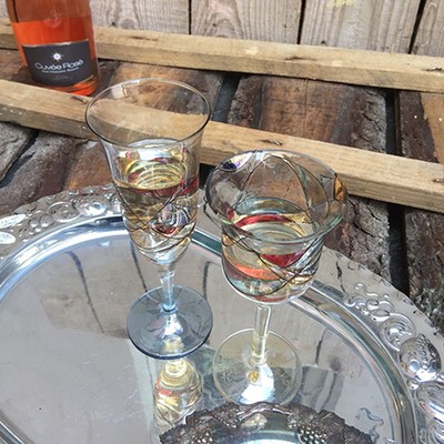 Бокал коллекционный витражное стекло набор 2 шт.