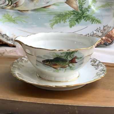 Соусник Limoges Рыбы 400 мл фарфор Франция уценка