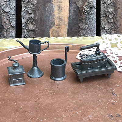 Набор оловянной мини детской посуды Обиход