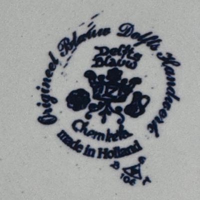 Тарелка Блюдо Уборка картофеля Delft Blaw 29 см Голландия