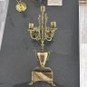 Канделябр каминный на 5 свечей мрамор латунь 19 век Франция 
