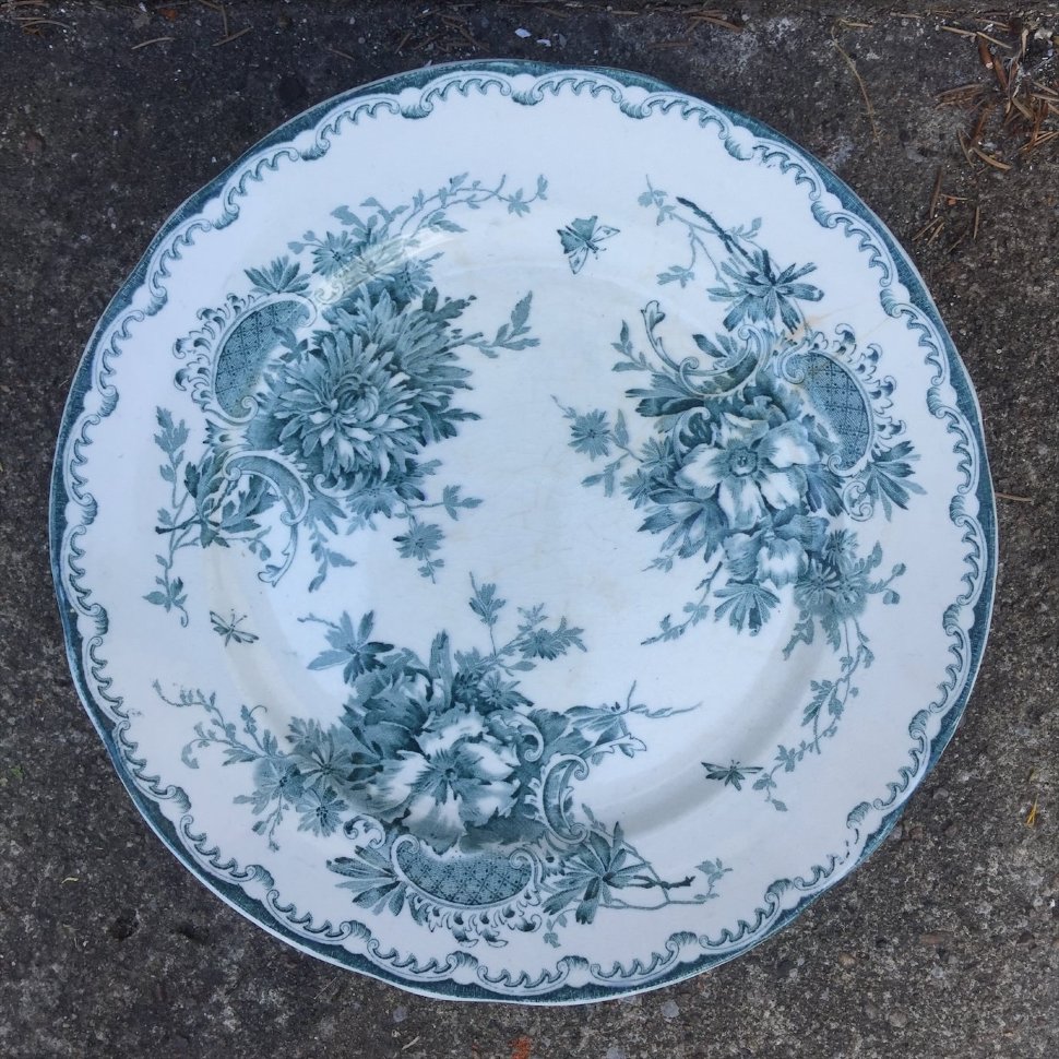 Тарелка 23 см Anna Göteborg 19 век Швеция  трещина