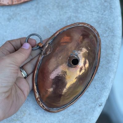 Воронка овальная 15 см медь