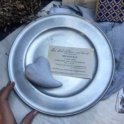 Тарелка олово большая 