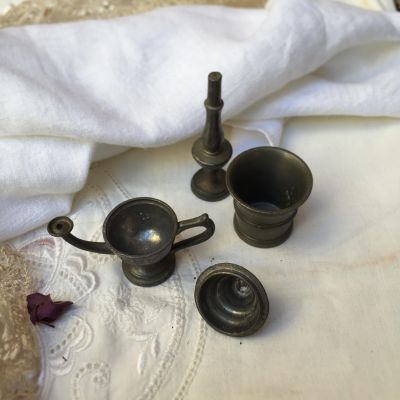 Посуда детская олово, набор из 3-х