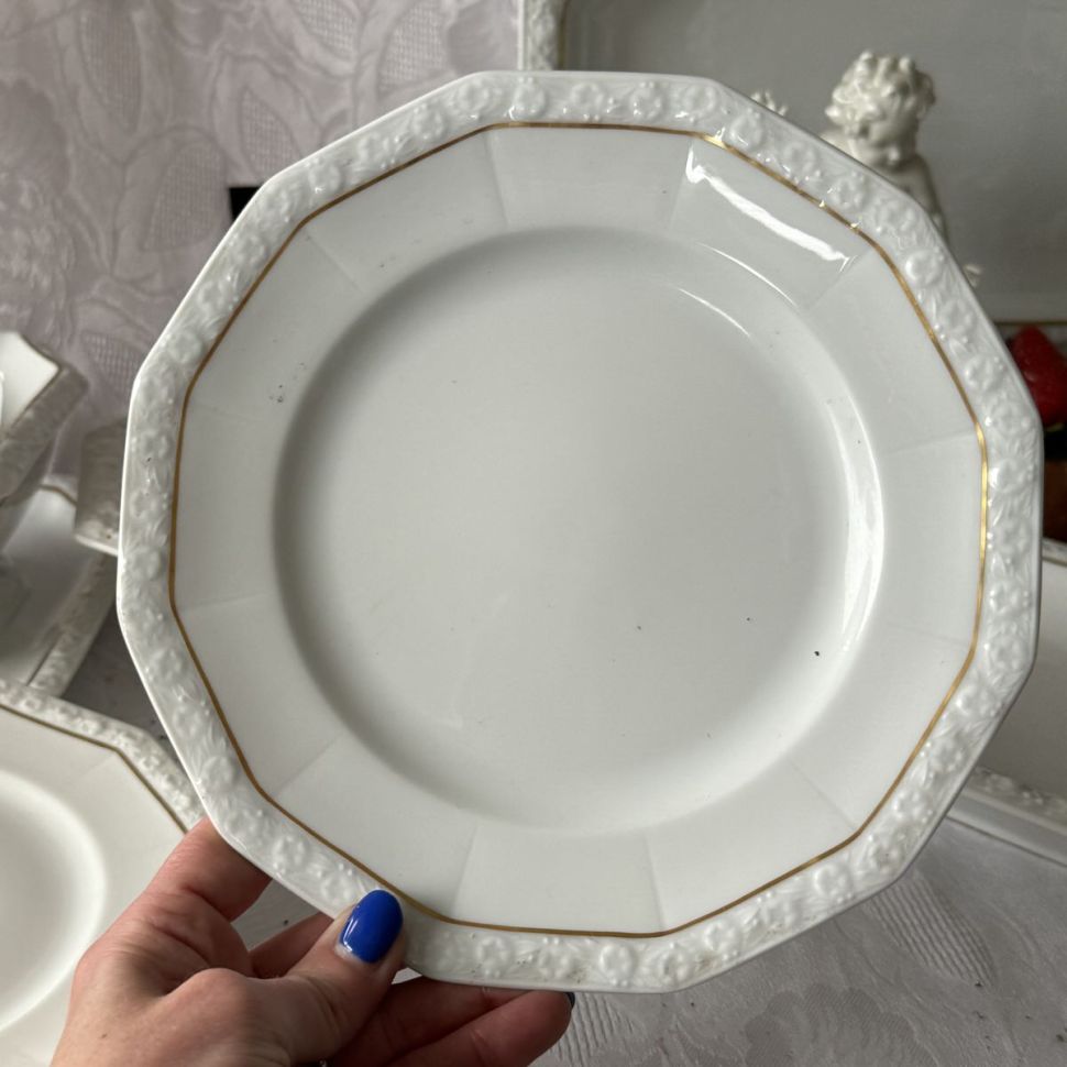 Тарелка Ph.Rosenthal Maria с золотой каймой 24 см Германия 1927 г