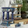 Шкатулка Синяя Пергола La Louviere 17 см керамика ручная роспись
