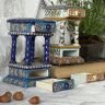 Шкатулка Синяя Пергола La Louviere 17 см керамика ручная роспись
