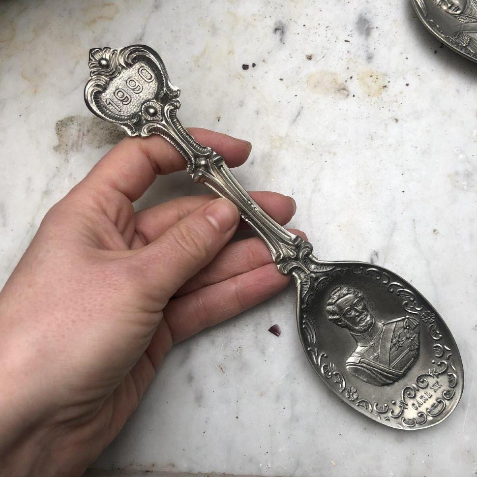 Ложка декоративная 1990 г. олово Frieling-Xinn Германия