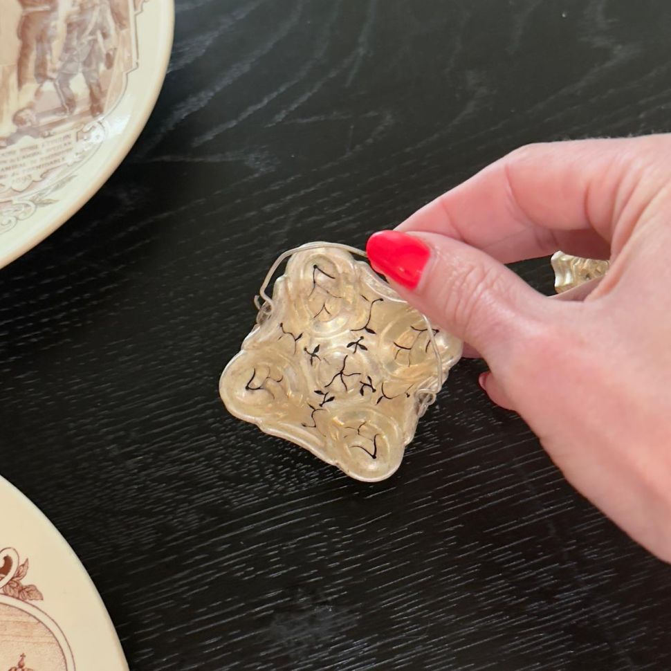 Ситечко для чая 6 см серебро Франция 