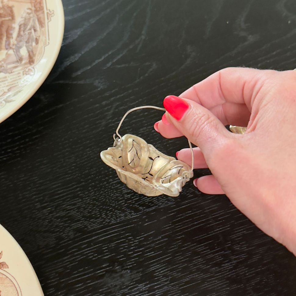 Ситечко для чая 6 см серебро Франция 