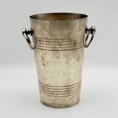 Ведро для охлаждения бутылки 25 см латунь серебрение