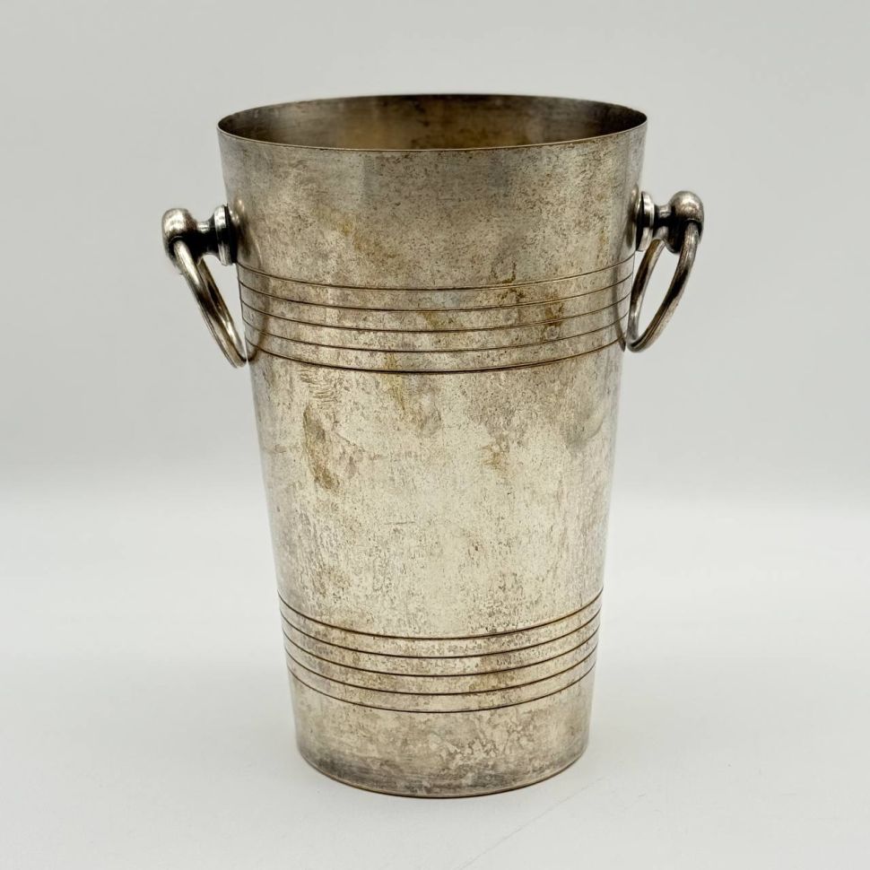 Ведро для охлаждения бутылки 25 см латунь серебрение