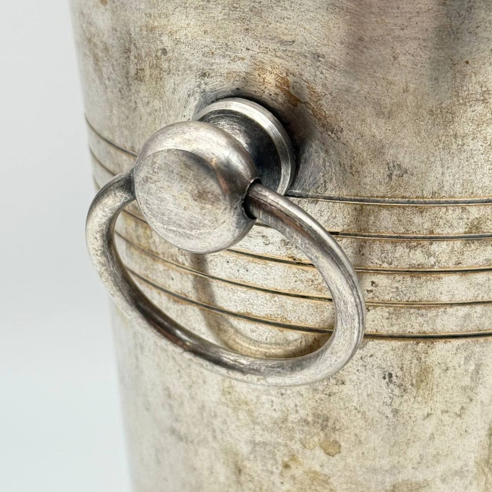 Ведро для охлаждения бутылки 25 см латунь серебрение