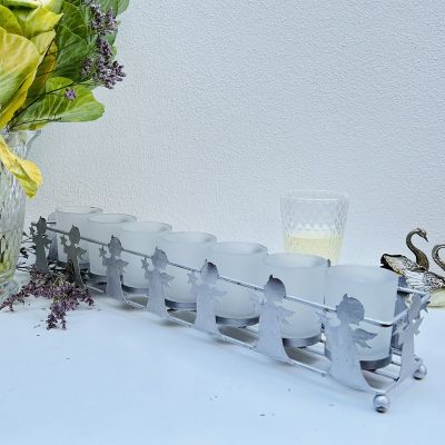 Подсвечник на 7 свечей набор со стаканами