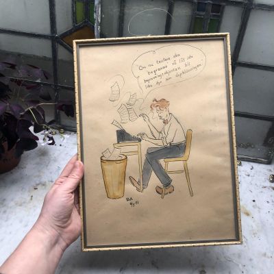 Картина 25х34 см в деревянной раме под стеклом