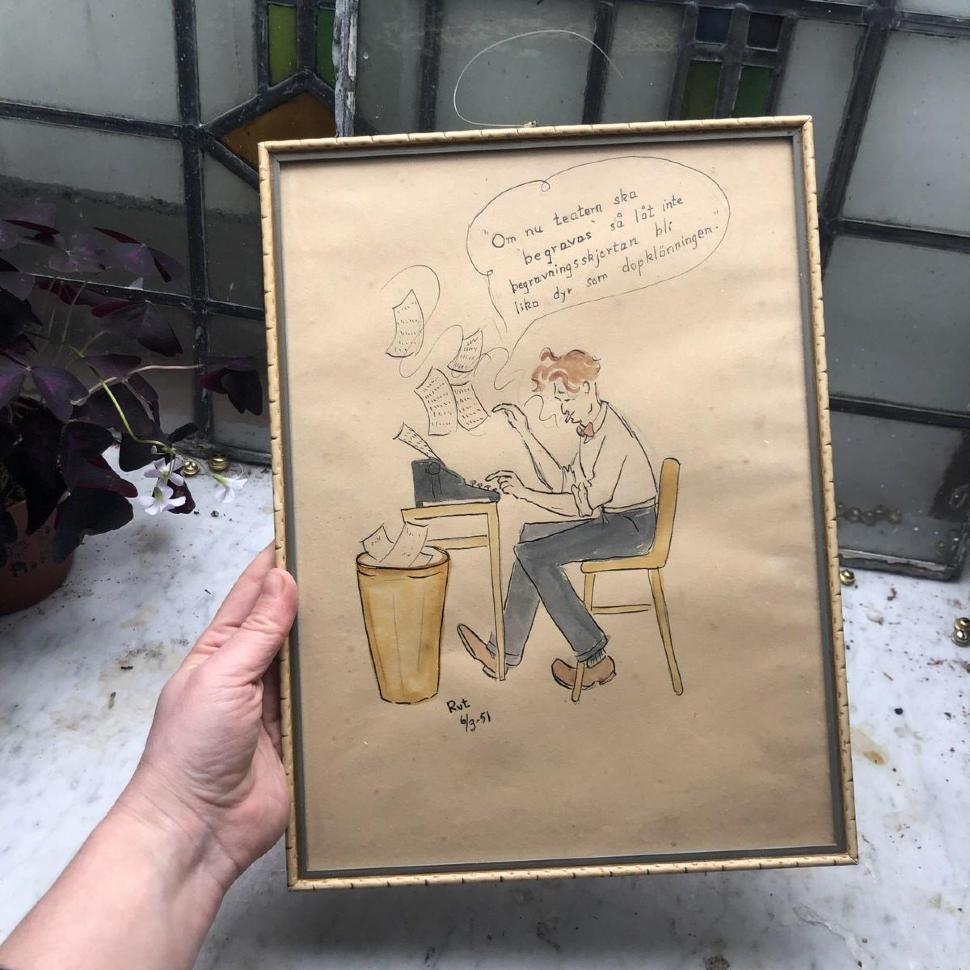 Картина 25х34 см в деревянной раме под стеклом