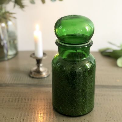 Аптечная банка высокая зеленая 23 см