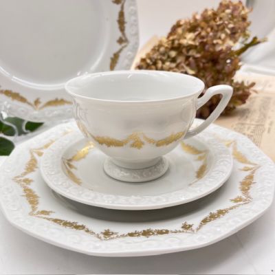 Чайная пара Rosenthal Maria Classic Rose золотые цветы 200 мл Германия