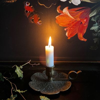 Подсвечник с держателем 15 см латунь