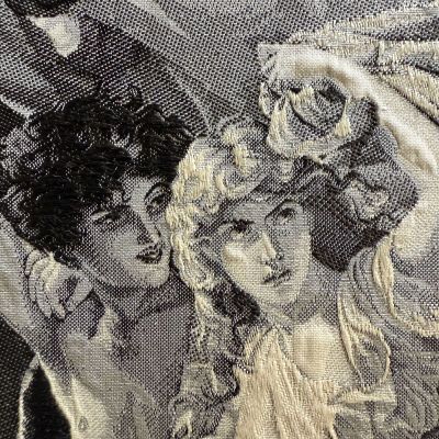 Картина шелкография P. A. Cot L'Orage 21х35 см см в деревянной раме 