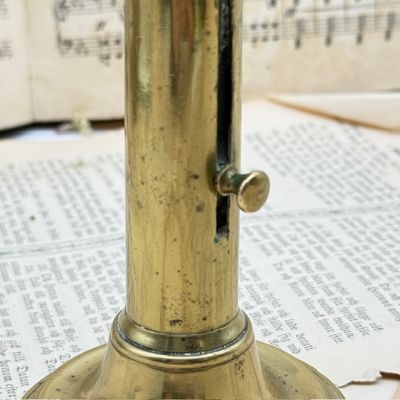 Подсвечник с подъемным механизмом 17 см Франция бронза