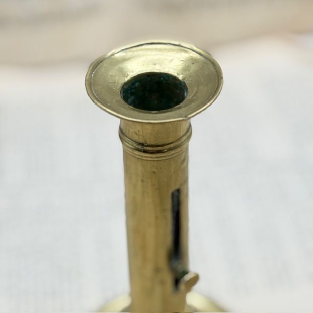 Подсвечник с подъемным механизмом 17 см Франция бронза