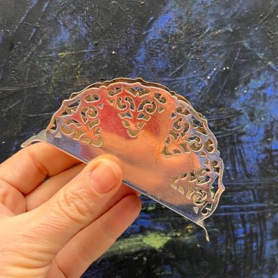 Подставка под салфетки 10 см мельхиор