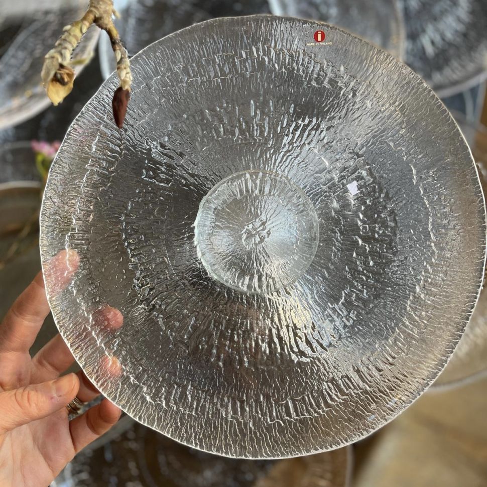 Тарелка Tapio Wirkkala 25 см хрусталь Solaris littala 