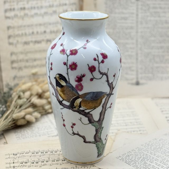 Ваза Franklin Porcelain 1981 Синица