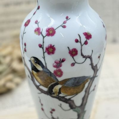 Ваза Franklin Porcelain 1981 Синица