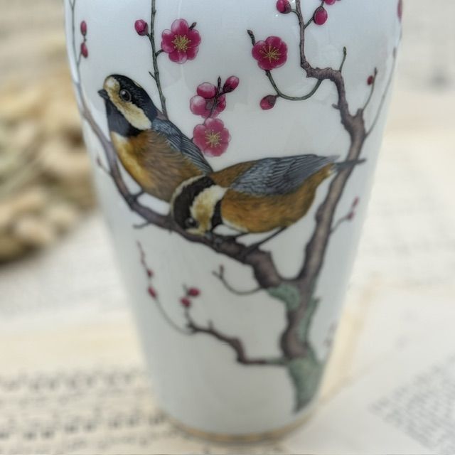 Ваза Franklin Porcelain 1981 Синица