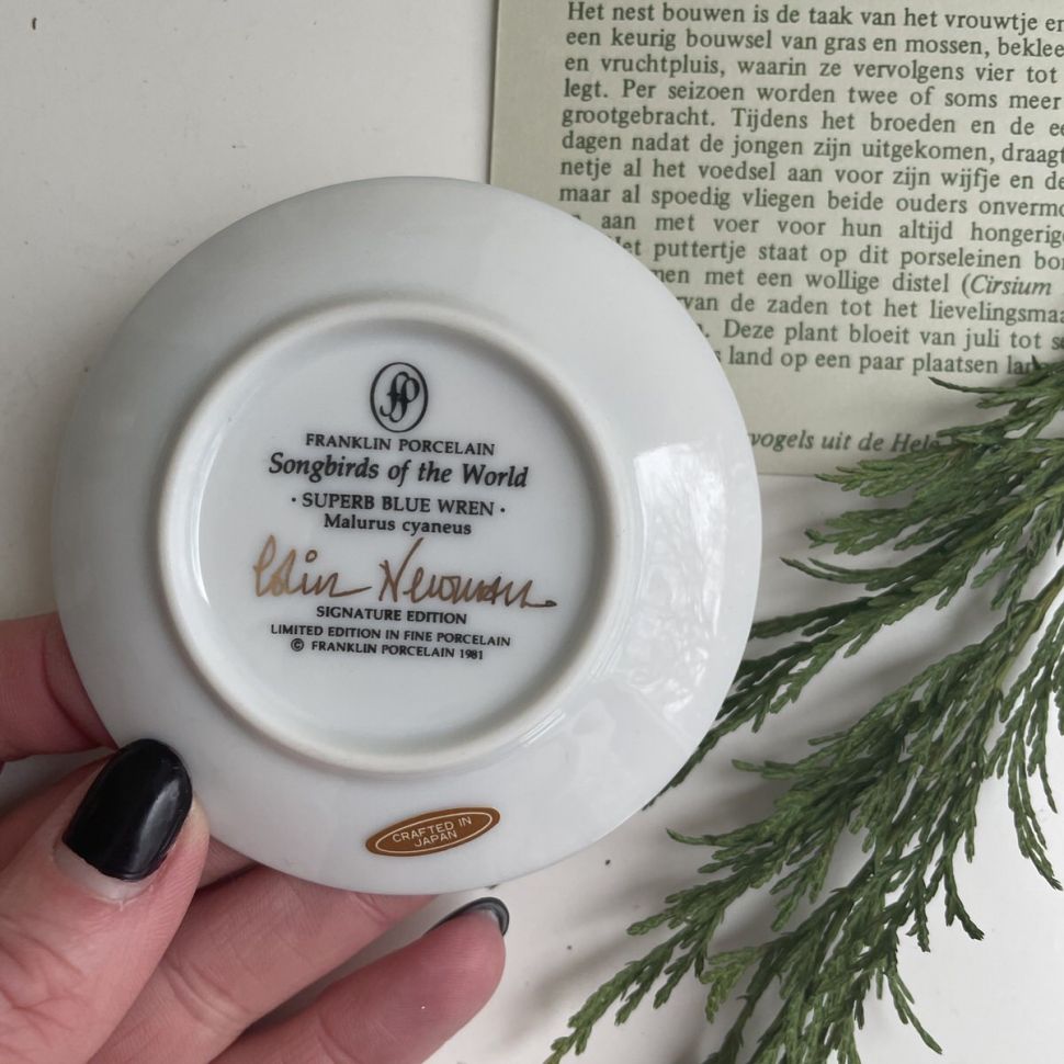 Тарелка 8 см Franklin Songbirds 1981 Wren
