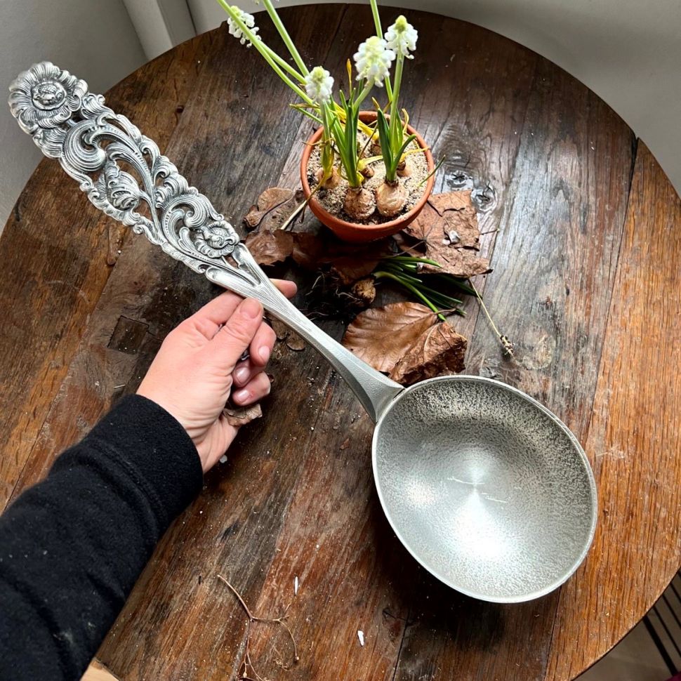 Половник большой 45 см олово Норвегия