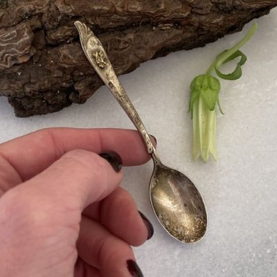 Ложка Sterling 10,5 см с самородком серебра