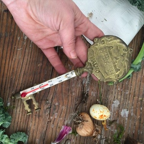 Термометр уличный латунь Malmo, Швеция