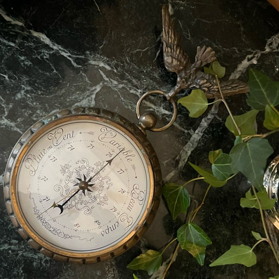 Барометр 25 см латунь